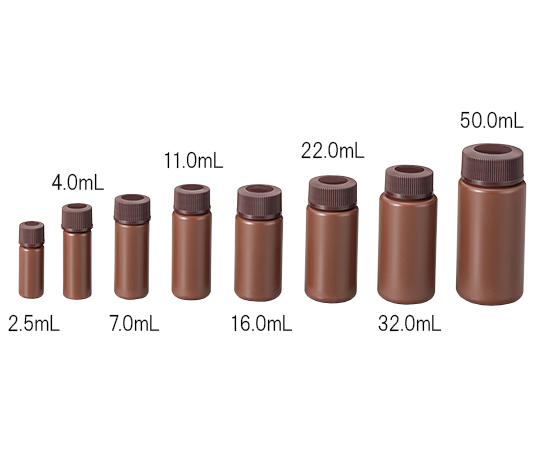 Maruemu PV-01 (Code: 0103-31) PP Vial Bottle 2.5mL Brown