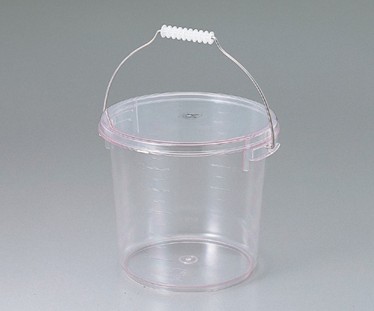 AS ONE 4-4015-01 Bucket with Polycarbonate Lid with Scale, Hanging Knob