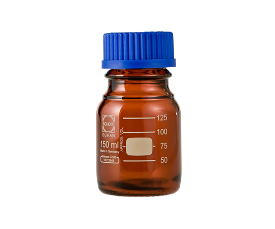 Chai thủy tinh vặn vít (150mL, loại tròn, màu hổ phách đậm) SCHOTT DURAN 017210-150 A