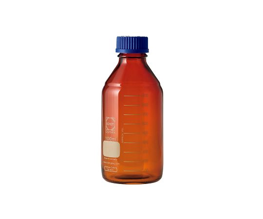 Chai thủy tinh vặn vít (1000mL, loại tròn, màu hổ phách đậm) SCHOTT DURAN 017210-1000 A