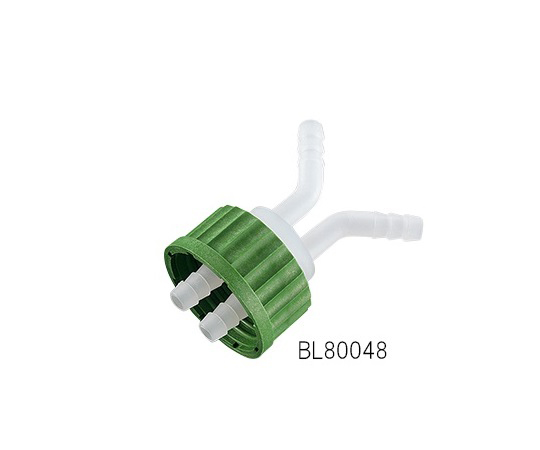 ISIS BL80048 Screw-Top Bottle Cap (For Soft Tube and GL45) 2 port, Connection Tube Inner Diameter 8 - 10mm