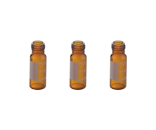 AS ONE 2-866-04 945-V Autosampler Vial (1.5mL, USP type1, Brown with label, 100 pcs)
