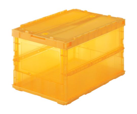 TRUSCO NAKAYAMA TSK-C50B Foldable Container Orange with Lid 51.3L, PP (polypropylene)