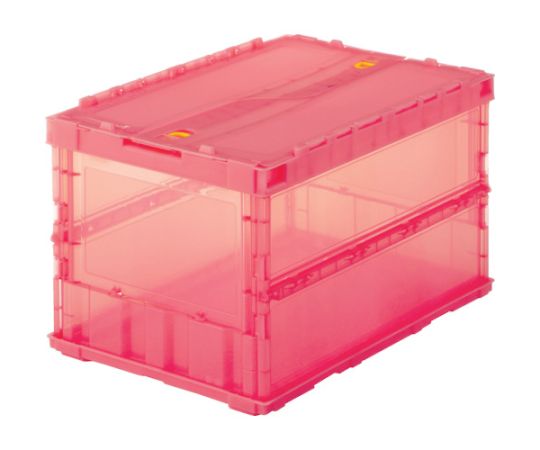 TRUSCO NAKAYAMA TSK-C50B Foldable Container Red with Lid 51.3L, PP (polypropylene)