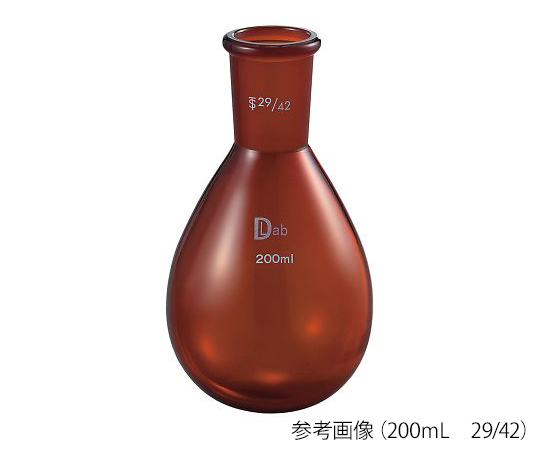 DLAB Common Sliding Eggplant-Shaped Flask (Amber) Borosilicate Glass-1 50mL 19/38