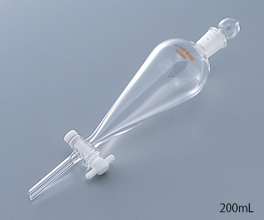 AS ONE 7-188-15 Squibb Type Separatory Funnel with Teflon(R) Plug 1000mL Borosilicate glass 1