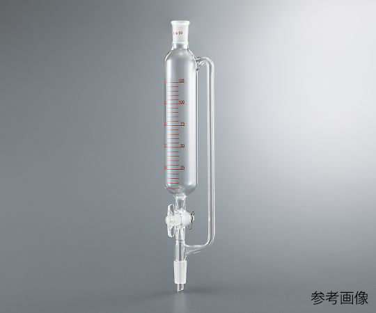 AS ONE 4-487-02 Cylindrical Separatory Funnel Borosilicate glass -1 (Balance Type PTFE Cock) 125mL