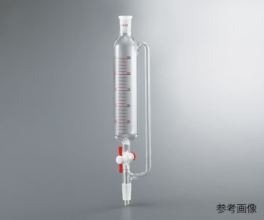 AS ONE 4-459-03 Cylindrical Separatory Funnel Borosilicate glass -1 (Balance Type PTFE Cock) 250mL