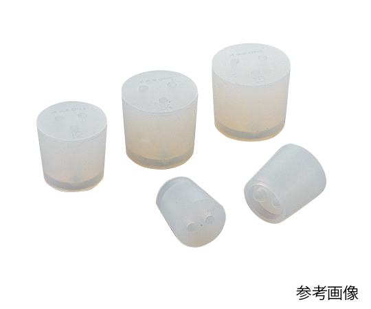 AS ONE 1-7650-08 Silicone Plug with Hole Size (3 holes, 43 x 39 x 38mm)