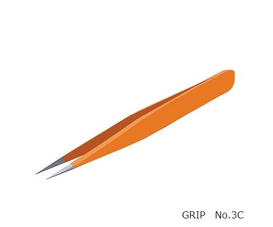 Nhíp MEISTER GRIP (110mm, thép chống axit, phần tay nắm phủ nhựa Epoxy) RUBIS No.3C