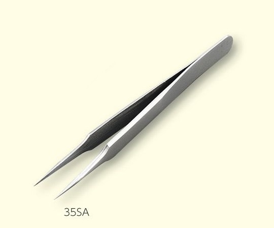 AS ONE 3-6681-02 35SA Stainless Steel Tweezers Length 120mm Tip Size 35mm