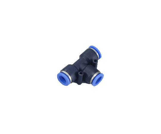 AS ONE 1-497-02 One Touch Pipe Fitting (PBT (polybutylene terephthalate), UNION TEE, φ6 mm)