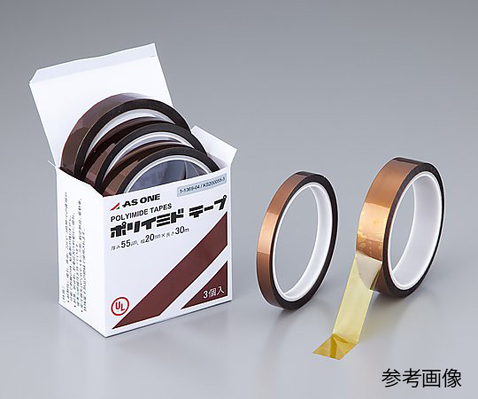 AS ONE 1-3993-06 WS-190069-3 Polyimide Tape 0.069mm x 19.0mm x 33m UL510 conforming