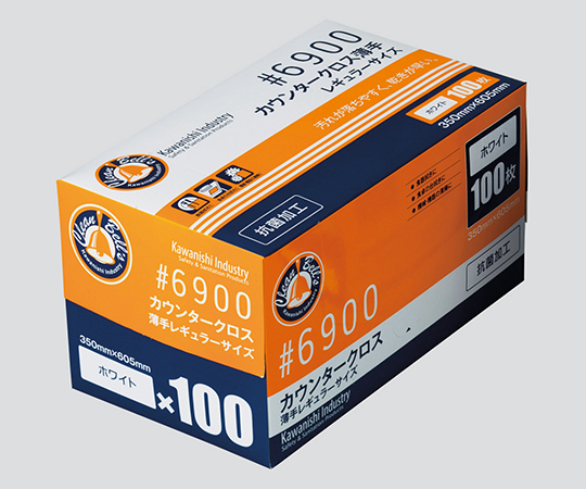 Vải lau mỏng kháng khuẩn (350 x 605mm, màu trắng, 100 tờ/ hộp) KAWANISHI INDUSTRY 6900W