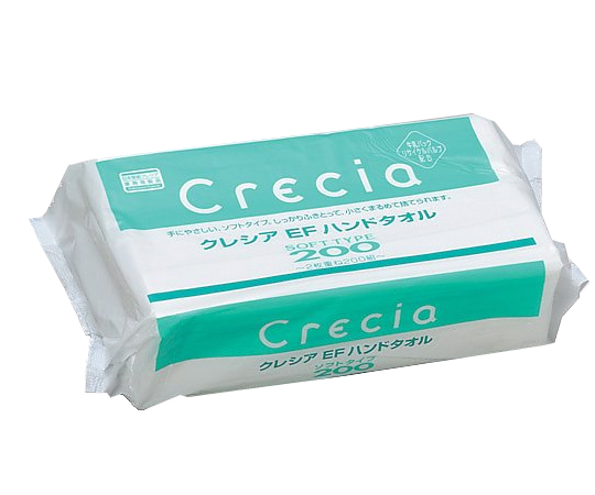 NIPPON PAPER CRECIA 37005B Crecia EF Hand Towel Soft Two-Ply 218 x 230mm 200 Sets