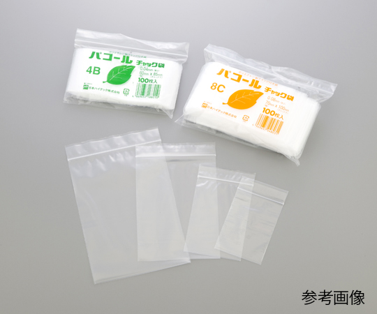 AS ONE 1-8196-01 4A Zipper Bag (PE (Polyethylene), 50 x 70mm, 100 sheets)