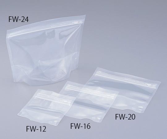 AS ONE 1-9507-01 FW-12 Zipper Bag Transparent (Wide Type) Zipper (nylon, PE (Polyethylene), 120 x 100mm, 50 sheets)
