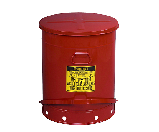 Justrite J09700 Fireproof Trash Box (79L, Steel)