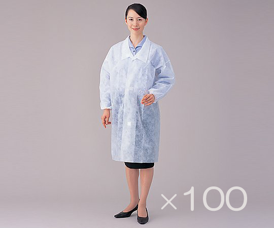 Áo khoác trắng phòng thí nghiệm dùng một lần (size M, 100 cái) AS ONE 8-4055-11