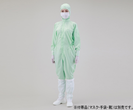 AS ONE 1-2723-05 AS197C 3L Dust-Free Garment, AS197C With Hood Green 3L