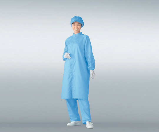 Áo phòng sạch không bám bụi (Unisex, màu xanh lam, L) AS ONE 6-7591-03 AS207C L