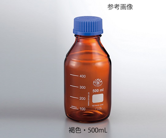 Chai trung bình đầu vặn vít SCC (nâu, 500mL) AS ONE 4-925-03 2070 M/500SCC