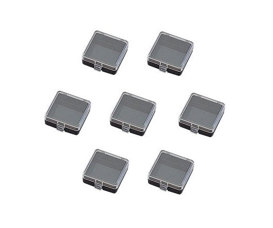 Hộp đựng hình vuông có bản lề (36 x 36 x 14mm, dẫn điện + chống tĩnh điện, 50 pcs) AS ONE 1-9408-21