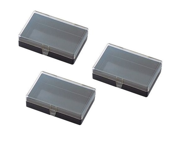 Hộp đựng hình vuông có bản lề (100 x 65 x 28mm, dẫn điện + chống tĩnh điện, 10 pcs) AS ONE 1-9408-25