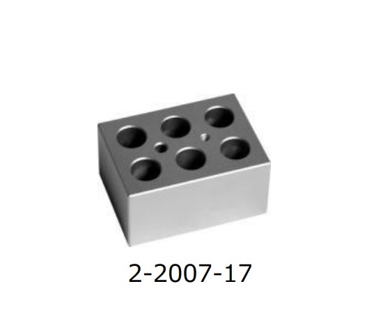 AS ONE 2-2007-17 Aluminum Block for 6 Holes 25mm