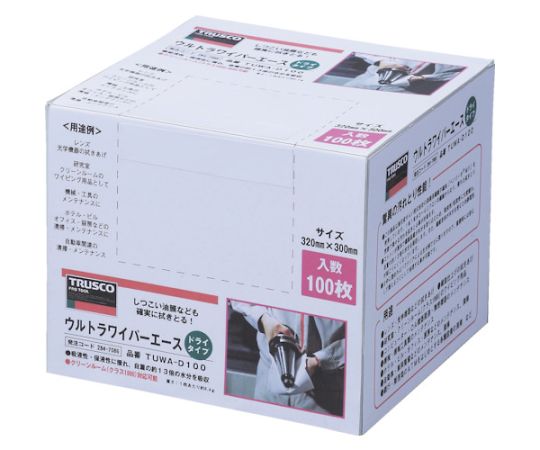 TRUSCO NAKAYAMA TUWA-D100 Ultra Wiper Ace Dry Type 100 Sheets (320 x 300m, Lens optical, maintenance,..)