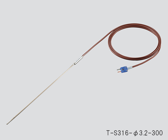 AS ONE 3-5598-01 T-S316-dim.1.0-300 T Sheath Thermocouple (Stainless Steel (SUS316)) (φ1.0 x 300mm, 250oC)