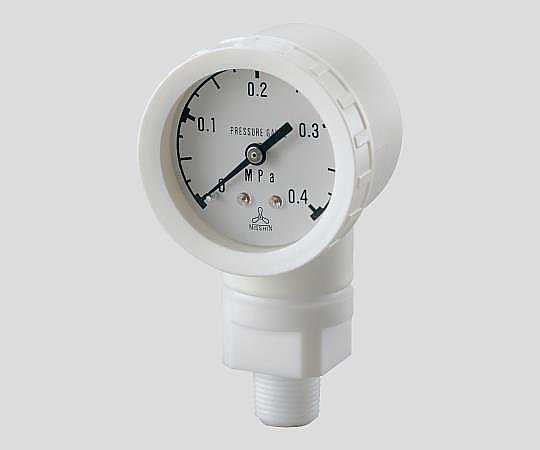 Đồng hồ đo áp suất chống ăn mòn cao (0 - 0.4MPa) AS ONE 2-353-01 DL-B1-R3-0.4M