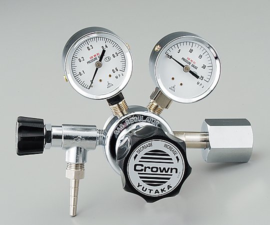 Yutaka Crown GF2-2503-RN-V Pressure Regulator (Gas CO2, Input / 25 MPa, Output / 0.3 MPa)