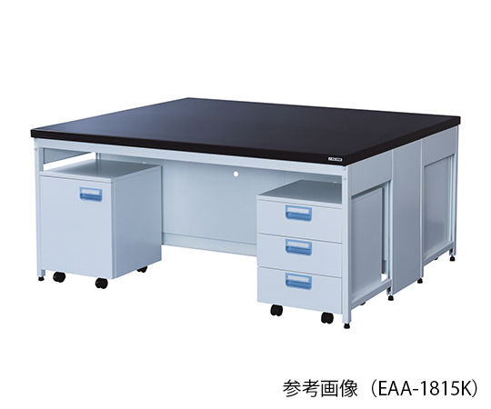 AS ONE 3-4112-02 EAA-1815K Central Laboratory Bench Steel Type, Flat, with Wagon 1800 x 1500 x 800mm