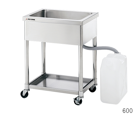 AS ONE 3-6957-02 Movable Sink (stainless steel (SUS304), 600 x 450 x 800mm)