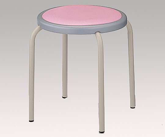 AS ONE 8-9007-04 S-153-C-P Round Chair without Back Pink (φ365 × 420mm)