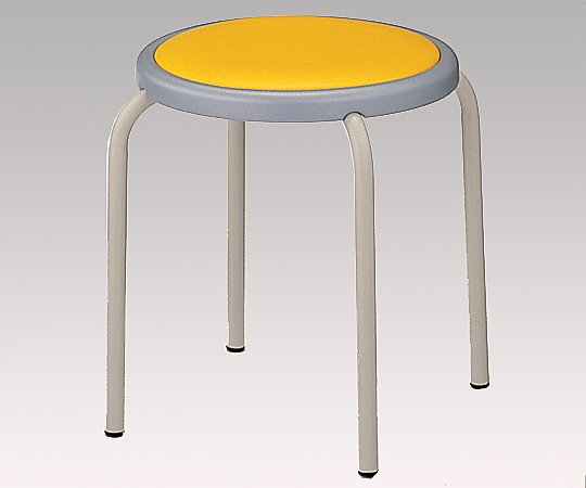 AS ONE 8-9007-05 S-153-C-Y Round Chair without Back Yellow (φ365 × 420mm)