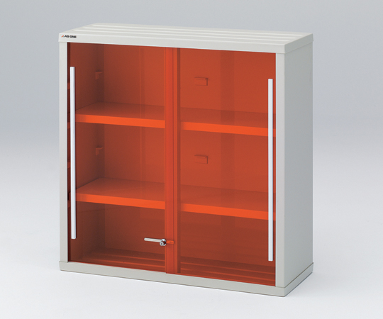 AS ONE 3-070-04 1U-L Reinforced PVC Chemical Closet Upper Unit, with Key (4 shelves, 900 x 350 x 900mm)