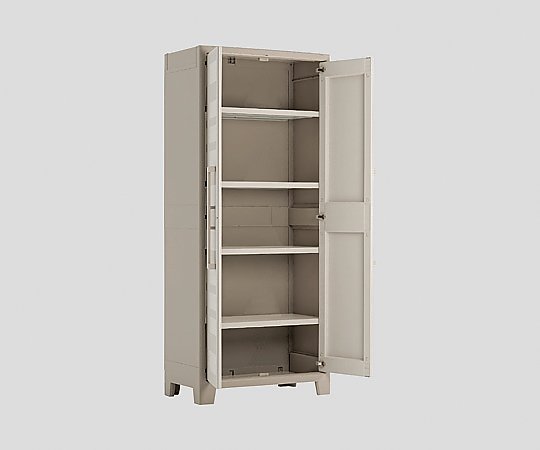 AS ONE 3-1614-12 9750000 046202 Plastic Cabinet (Tall, Double Door) 9750000 Assembled (PP (polypropylene), 800 x 440 x 1820mm)