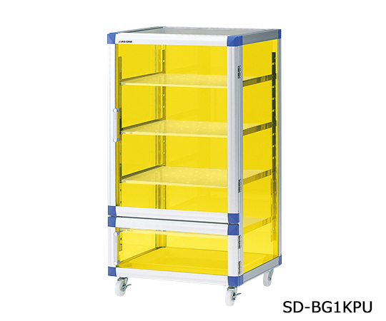 AS ONE 3-6817-01 SD-BG1KPU Standard Desiccator BG (UVC) Reinforced Plastic Shelf With Casters (574 x 517 x 1085mm)