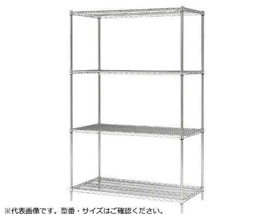 AS ONE 0-6896-11 AHL1070S4/1900 Even Shelf (load capacity 250kg/stage, Shelf board x 4, 1062 x 613 x 1900mm)