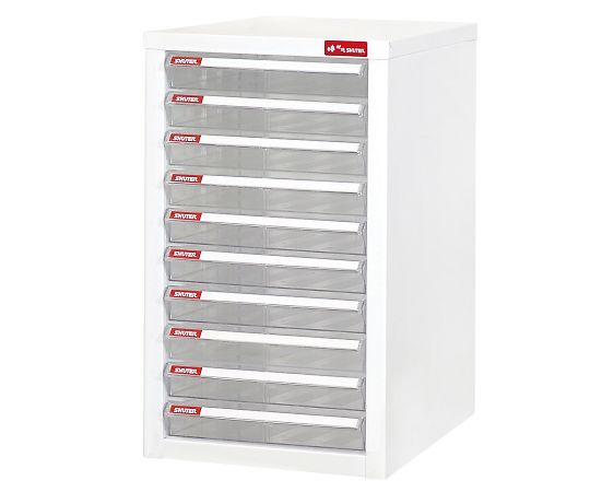 SHUTER A4-110P Robust Letter Case (10 drawers, steel, polystyrene, 343 x 285 x 483mm)