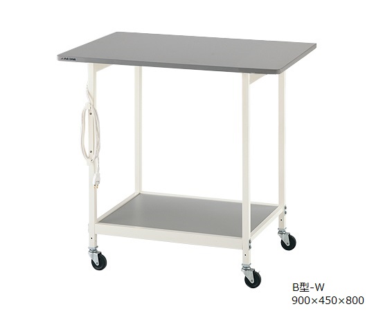 AS ONE 3-6666-02 B-W New Lab Bench (White Color) Standard (Caster φ65mm urethane, 900 x 450 x 800mm)