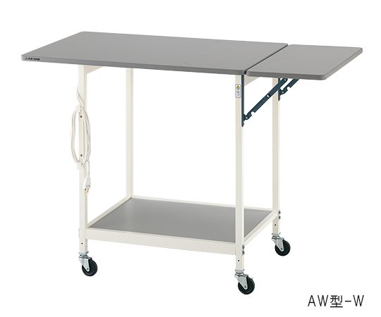 AS ONE 3-6667-01 AW-W New Lab Bench (White Color) with Auxiliary Top Panel (caster φ65mm urethane, 1200 x 600 x 800mm)