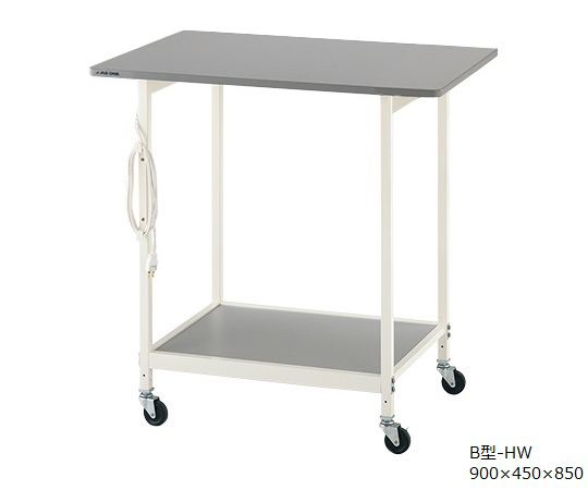 AS ONE 3-6782-02 B-HW New Lab Bench (White Color) Standard (caster φ65mm urethane, 900 x 450 x 850mm)