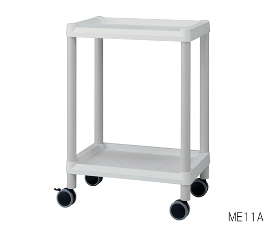 AS ONE 3-6495-01 ME11A Mobile Easy Cart (Gray) 2 Stages (PP (polypropylene), ABS, 532 x 368 x 773mm)