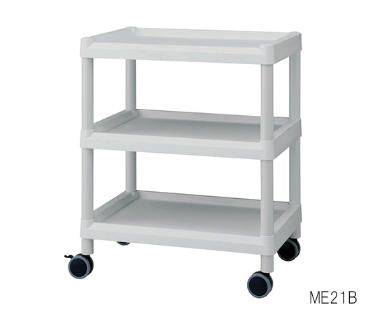 AS ONE 3-6495-03 ME11B Mobile Easy Cart (Gray) 3 Stages (PP (polypropylene), ABS, 532 x 368 x 810mm)