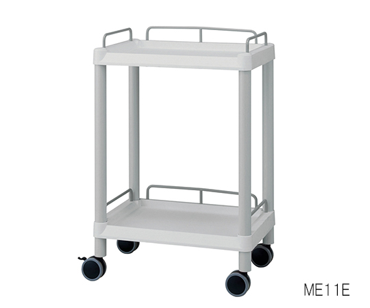 AS ONE 3-6639-01 ME11E Mobile Easy Cart (With Guard Frame Gray, 2 Stages, PP (polypropylene), ABS, 540 x 370 x 820mm)