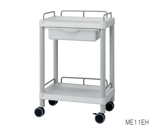 AS ONE 3-6639-02 ME11EH Mobile Easy Cart (Wiith Guard Frame Gray, 2 Stages 532 x 368 x 819mm with Drawer)