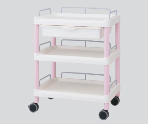 NAVIS ME21FH Mobile Easy Cart (With Guard Frame with Drawer 3 Stages, PP (polypropylene), ABS, 651 x 447 x 830mm)